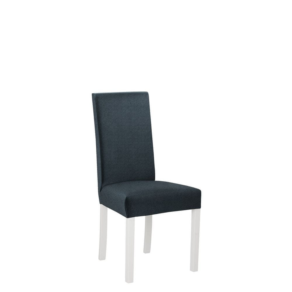 Veneti Jedálenská čalúnená stolička ENELI 2 - biela / námornícka modrá